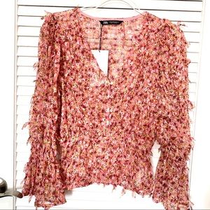 Zara sheer blouse too size XS - New with Tags